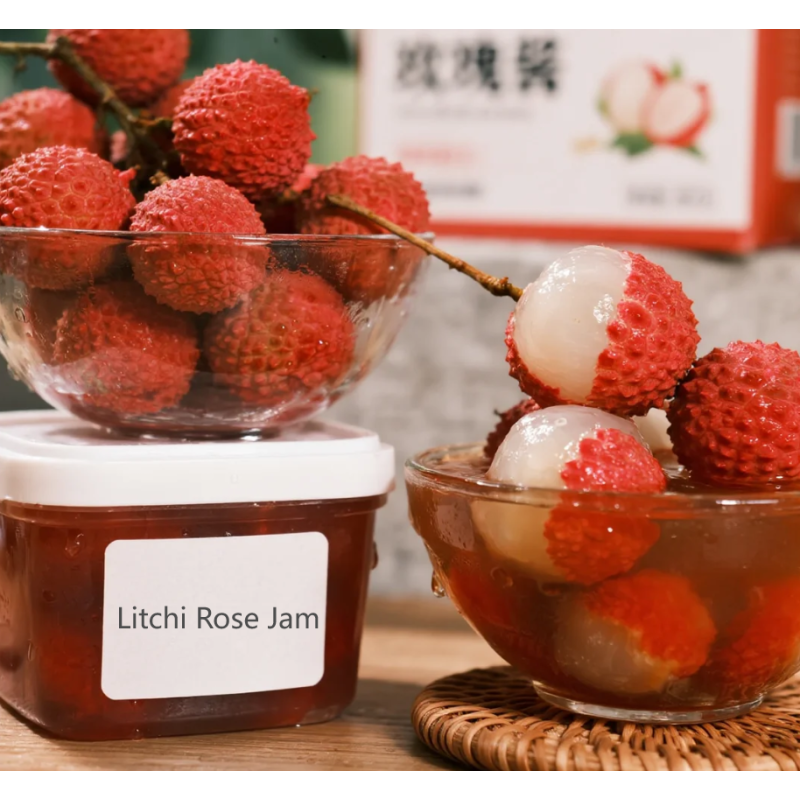 Lychee Rose Jam Factory - Premium with Real Fruit Petals Natural Fruit Spread