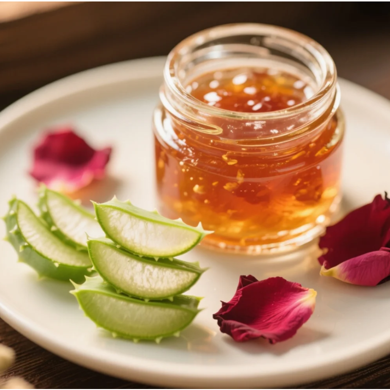Aloe Vera Rose Jam Factory - Premium with Real Petals for Bakery Dessert Tea
