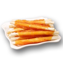 Rawhide Stick Manufacturer - China Pet Treats Manufacturer Rawhide Stick Wrapped Chicken for Dogs