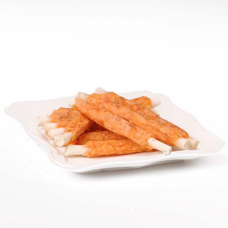 Rawhide Stick Manufacturer - China Pet Treats Manufacturer Rawhide Stick Wrapped Chicken for Dogs