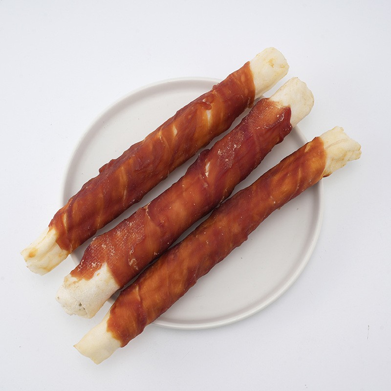 Dog Chews Manufacturer - Bleached Expanded Rawhide Bones White Dog Chews Bully Sticks Dog Treats