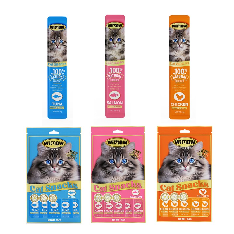 Wet Cat Food Supplier - Oem Odm 15g High Protein Wet Food Wholesale Chicken Salmon Tuna Flavor