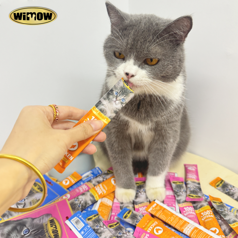 Cat Snack Manufacturer - Wimow Customized Wholesale 15g Wet Snack Various Flavors Salmon Tuna