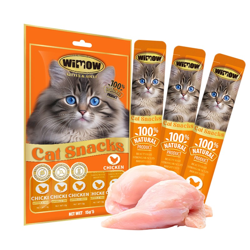 Cat Wet Food Supplier - Customized 15g Natural Chicken Tuna Salmon Flavors Cat Pet Treats