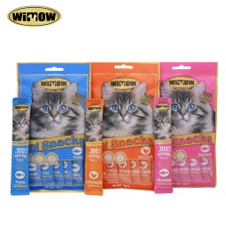 Cat Snack Manufacturer - Wimow Customized Wholesale 15g Wet Snack Various Flavors Salmon Tuna