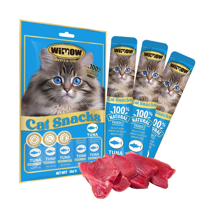 Cat Wet Food Supplier - Customized 15g Natural Chicken Tuna Salmon Flavors Cat Pet Treats