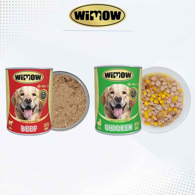 Dog Snacks Manufacturer - Wholesale WIMOW 375g Cans Chicken Chunk Beef Pate Dog Snacks Treats
