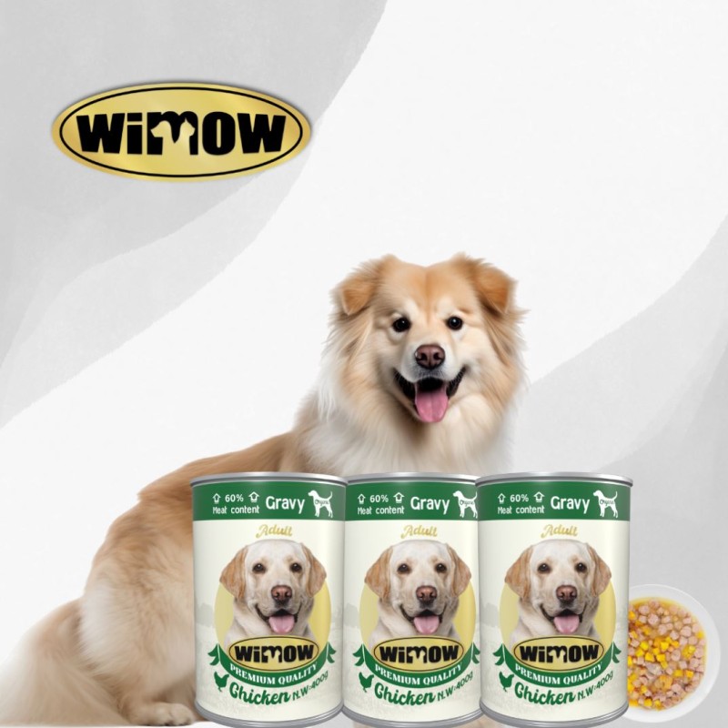 Wet Pet Food Factory - OEM/ODM Wimow Beef Chicken Flavor Canned Food 375g Wet Pet Dog Food