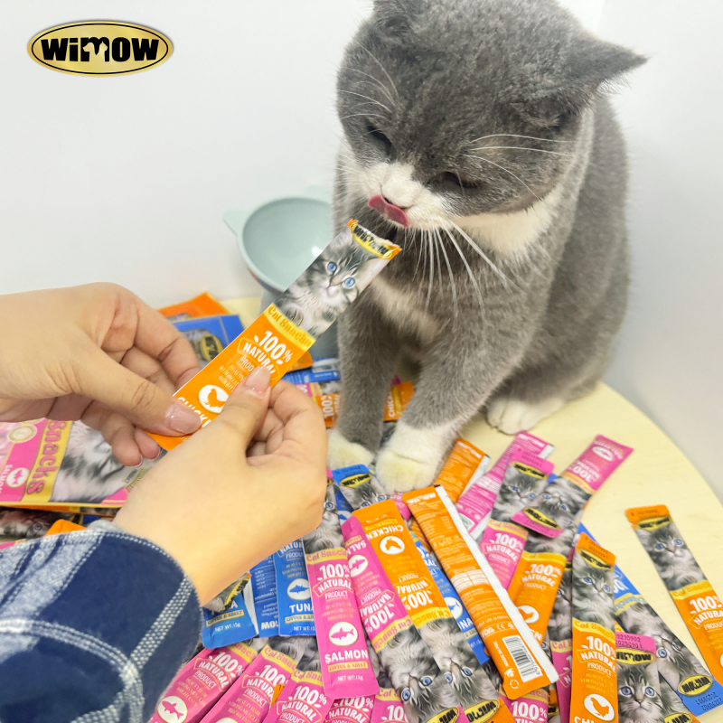 Wet Cat Food Factory - High Quality Free Samples Wet Food Creamy Treats Pouches Stick Fish Salmon