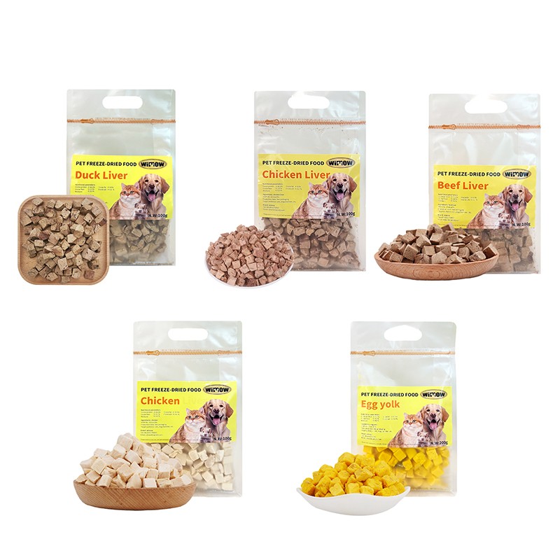 Freeze-Dried Chicken Supplier - Organic Freeze-Dried Chicken Cubes 100g Protein-Rich Pet Food Snack