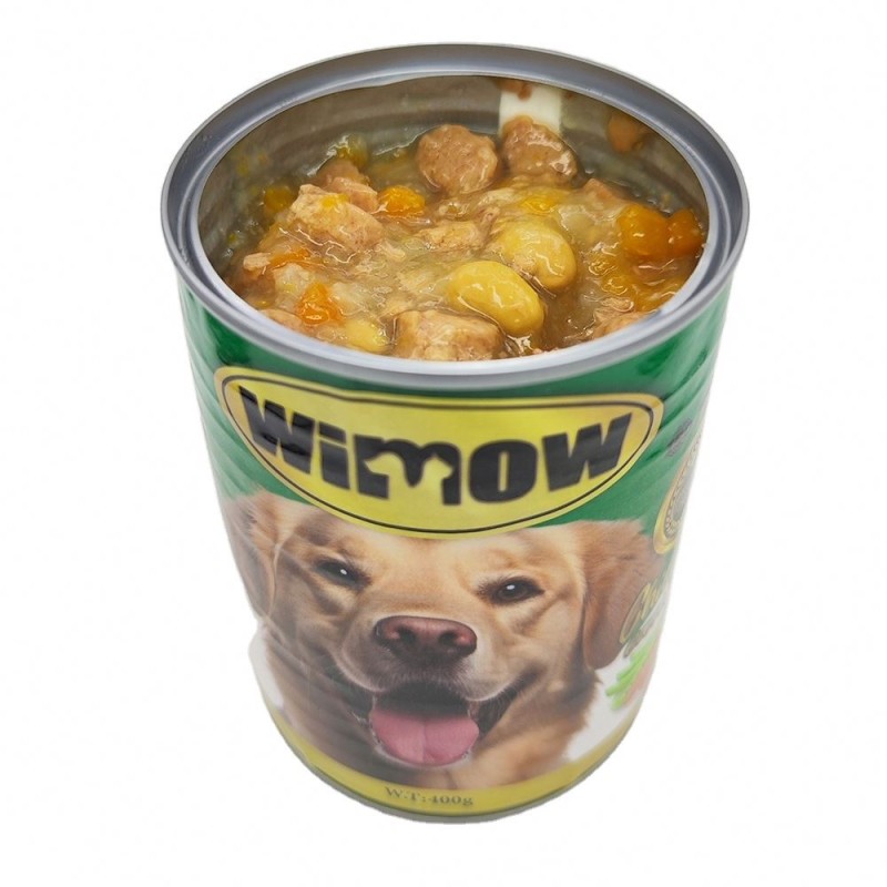 Dog Canned Food Supplier - 400g Wimow High Protein Original Natural Chicken Chunk Wet Canned Food