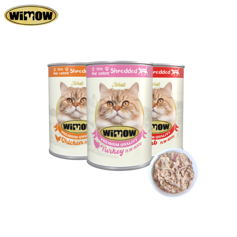 Cat Can Food Supplier - Pet Food OEM Cat Can Food Chicken Shredded Meat Wet Treats 400g Canned