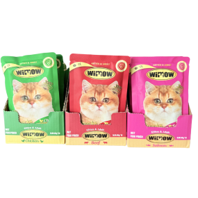 Healthy Cat Food Manufacturer - Wimow 85g Chicken Beef Salmon Flavors Healthy Natural Pet Food