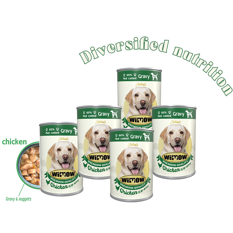 Canned Food Factory - 375g 400g Wimow Beef Chicken Meat Canned Food Paste Chunk Wet Pet Food