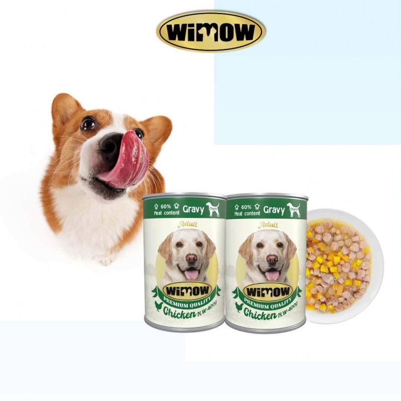 Wet Pet Food Factory - OEM/ODM Wimow Beef Chicken Flavor Canned Food 375g Wet Pet Dog Food