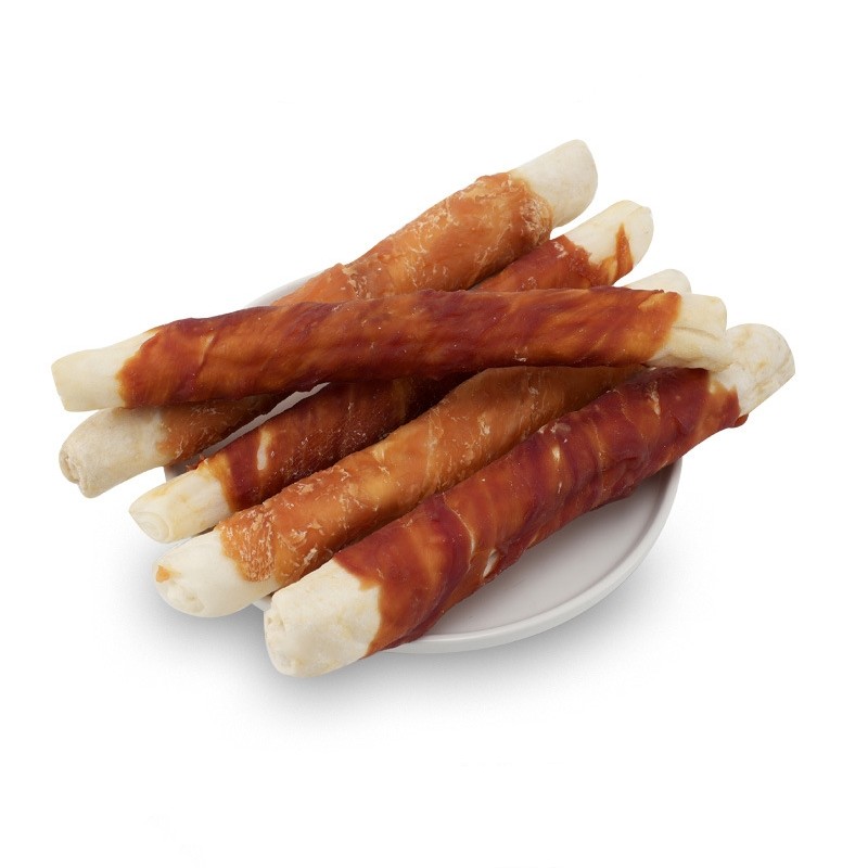 Dog Chews Manufacturer - Bleached Expanded Rawhide Bones White Dog Chews Bully Sticks Dog Treats