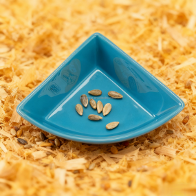 Corner Bowl Factory - Small Animal Pet Food Water Triangular Corner Dish Bowl for Hamster