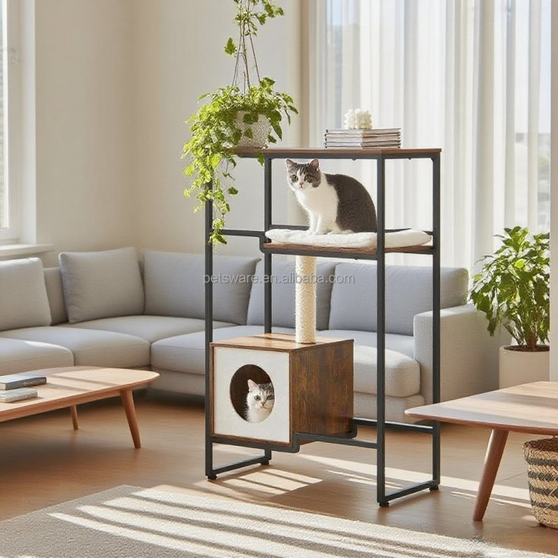 Cat Enclosure Factory - Multi-Tiers Indoor Outdoor Cat Enclosure Catio Fabric Playpen with Platforms