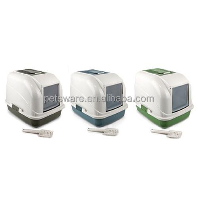 Corner Litter Box Manufacturer - Flip Top Hooded Corner Cat Litter Box for Space Saving