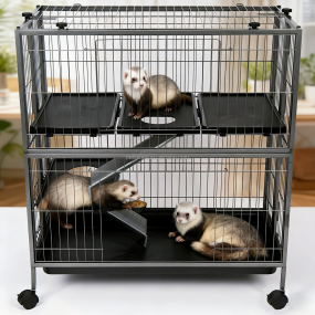 Ferret Cage Supplier - Deluxe Large Space Small Animal Multi-Level Ferrets Cage Hutch Tubular Mansion