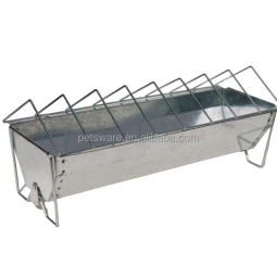 Ground Feeder Supplier - Farm Market Galvanized 12 Inch Slide Top Ground Chicken Feeder for Poultry