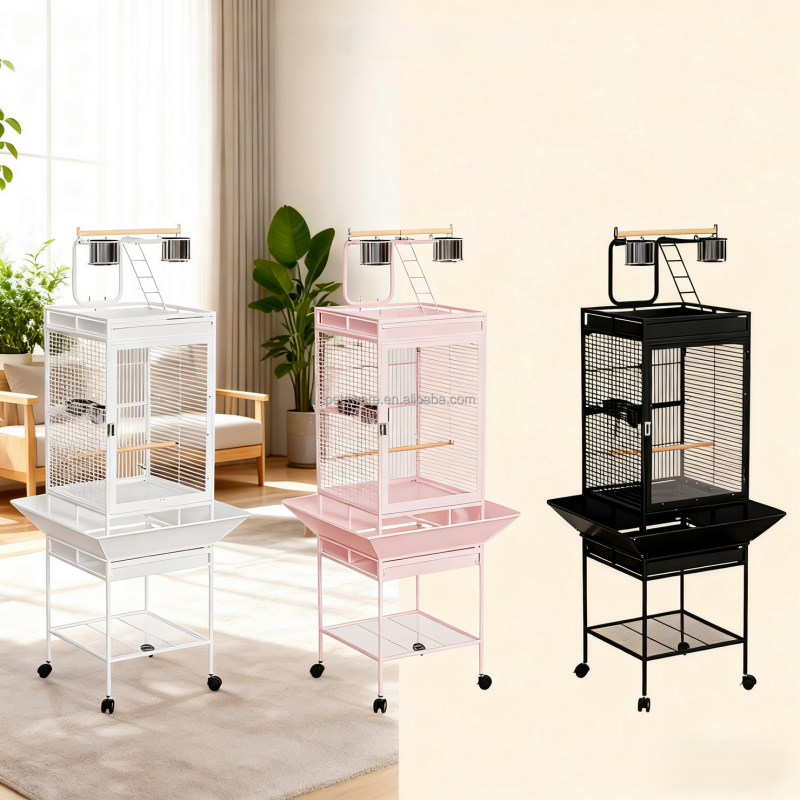 Vintage Bird Cage Factory - Luxury Vintage Bird Cage for Parrots Budgies Removable Stand Play Top