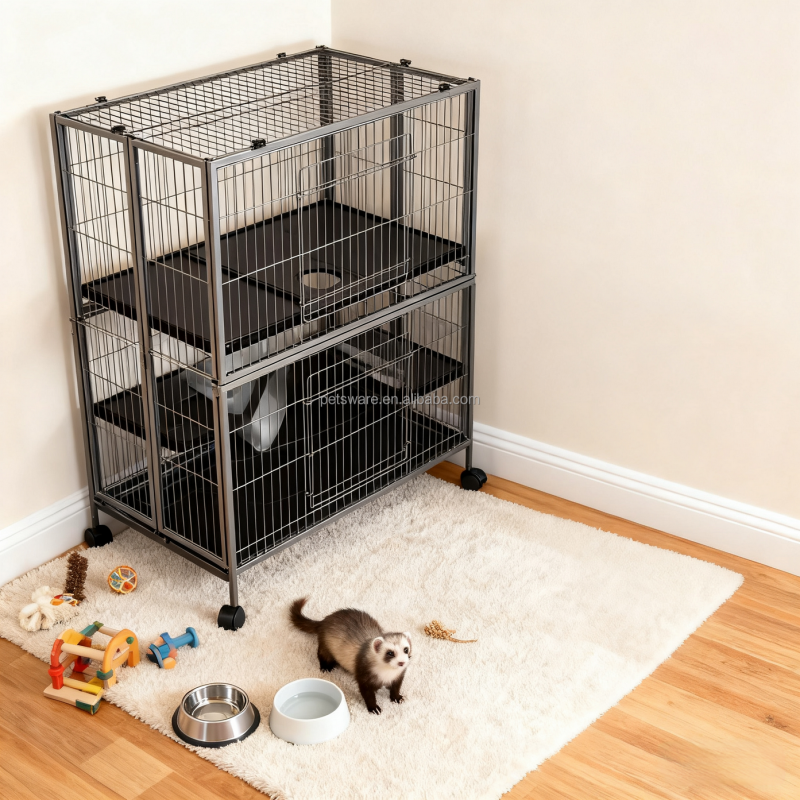 Ferret Cage Supplier - Deluxe Large Space Small Animal Multi-Level Ferrets Cage Hutch Tubular Mansion