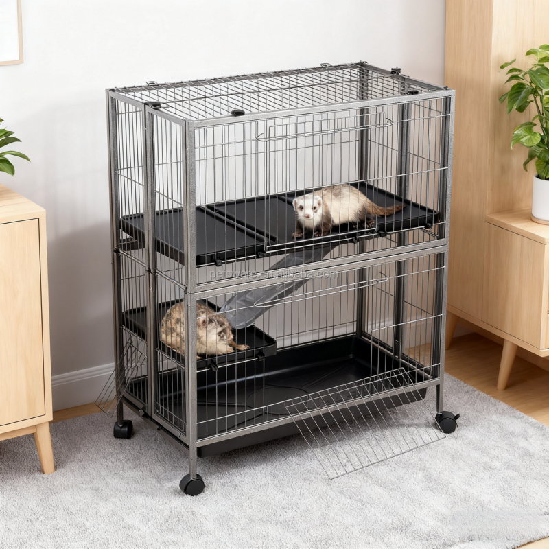Ferret Cage Supplier - Deluxe Large Space Small Animal Multi-Level Ferrets Cage Hutch Tubular Mansion