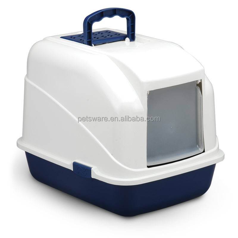 Corner Litter Box Manufacturer - Flip Top Hooded Corner Cat Litter Box for Space Saving