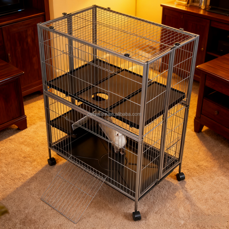 Ferret Cage Supplier - Deluxe Large Space Small Animal Multi-Level Ferrets Cage Hutch Tubular Mansion