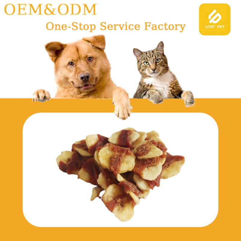 Pet Treats Supplier - Factory Sale Various Organic Freeze-Dried Pet Treats Duck Wrapped Banana