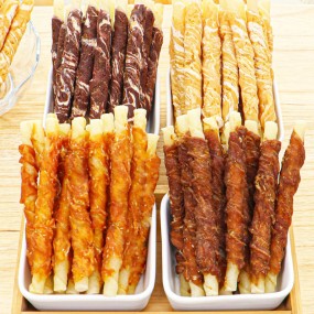 Dog Chews Manufacturer - Real Dry Chicken Cowhide Teething Sticks Meat-Based Calcium Supplement