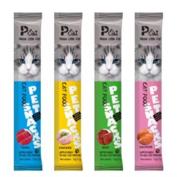 Cat Treats Factory - Wholesale 15g Organic Cat Treats Nutritious Wet Food Chicken Beef Taste