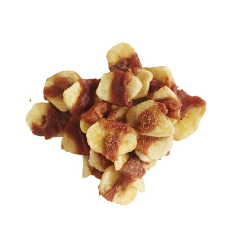 Pet Treats Supplier - Factory Sale Various Organic Freeze-Dried Pet Treats Duck Wrapped Banana