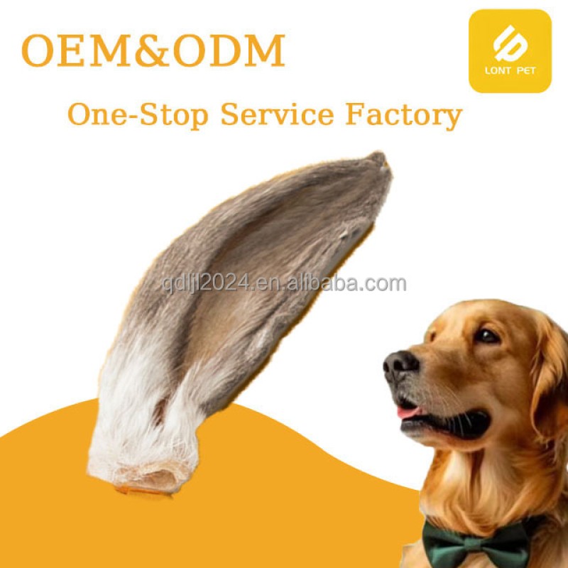 Pet Treats Factory - Customizable Air-Dried Rabbit Ears Treats for Pets Nutritious Meat Clean Teeth