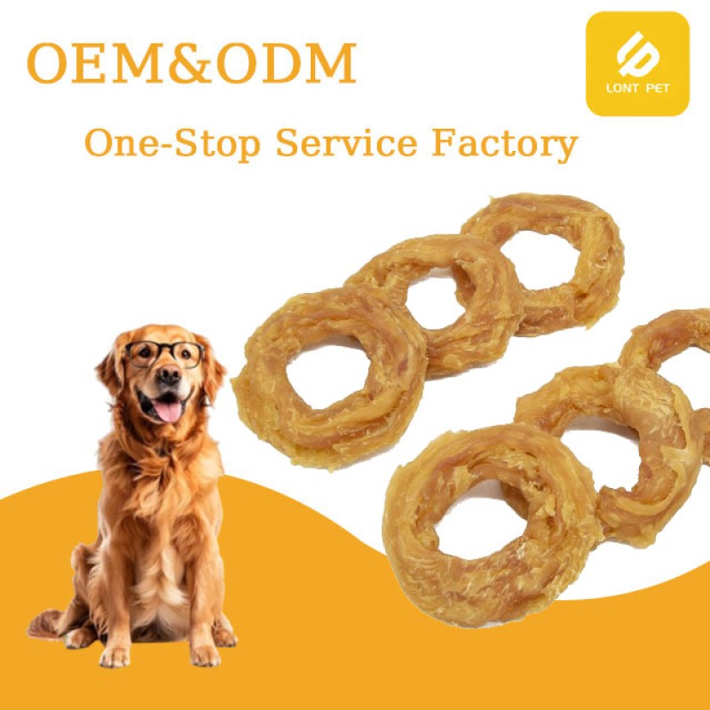 Pet Treats Manufacturer - Premium Organic Dehydrated Pet Treats Freeze Dried Beef Tendon Donuts