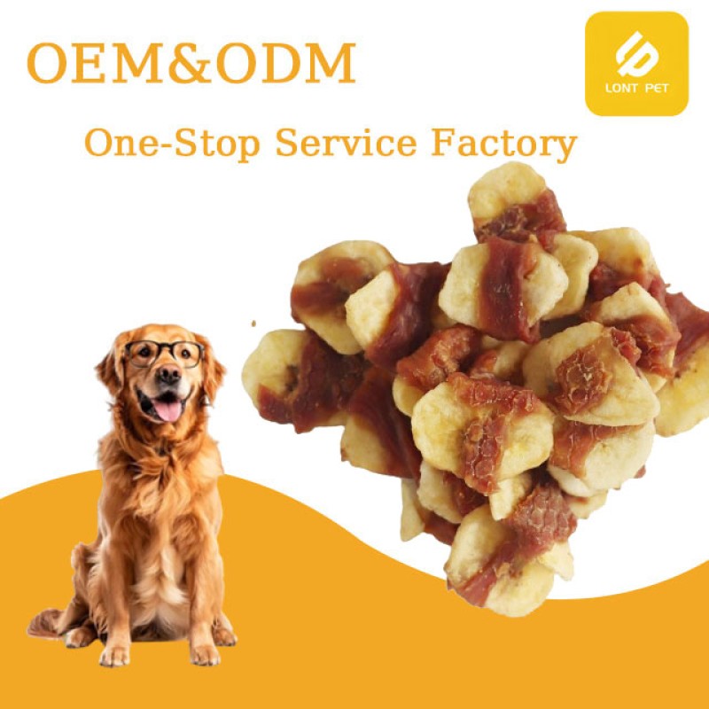 Pet Treats Supplier - Factory Sale Various Organic Freeze-Dried Pet Treats Duck Wrapped Banana