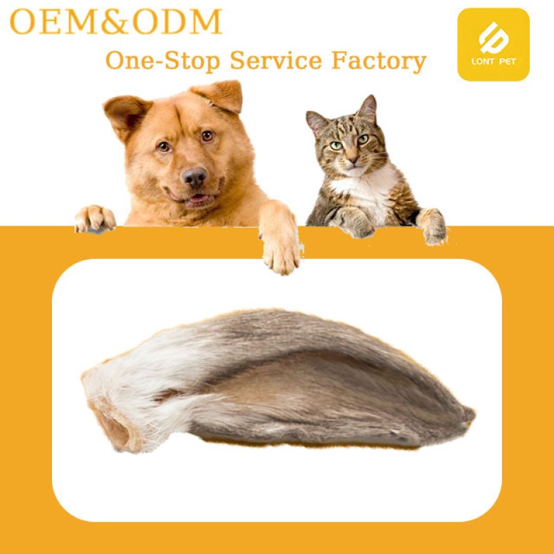 Dog Treats Factory - Custom Natural Dog Treats Clipable Rabbit Ear Dog Chews Chicken-Taste