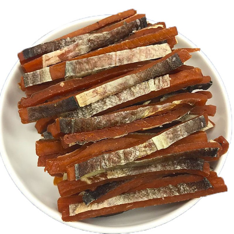 Pet Treats Factory - Customizable Organic High-Protein Salmon Strips with Skin Nutritious Dog Treats