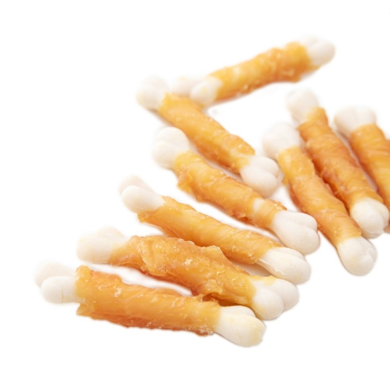 Pet Snacks Manufacturer - OEM Organic Air-Dried Meat Treats for Pets New Type Chicken Wrapped Bone