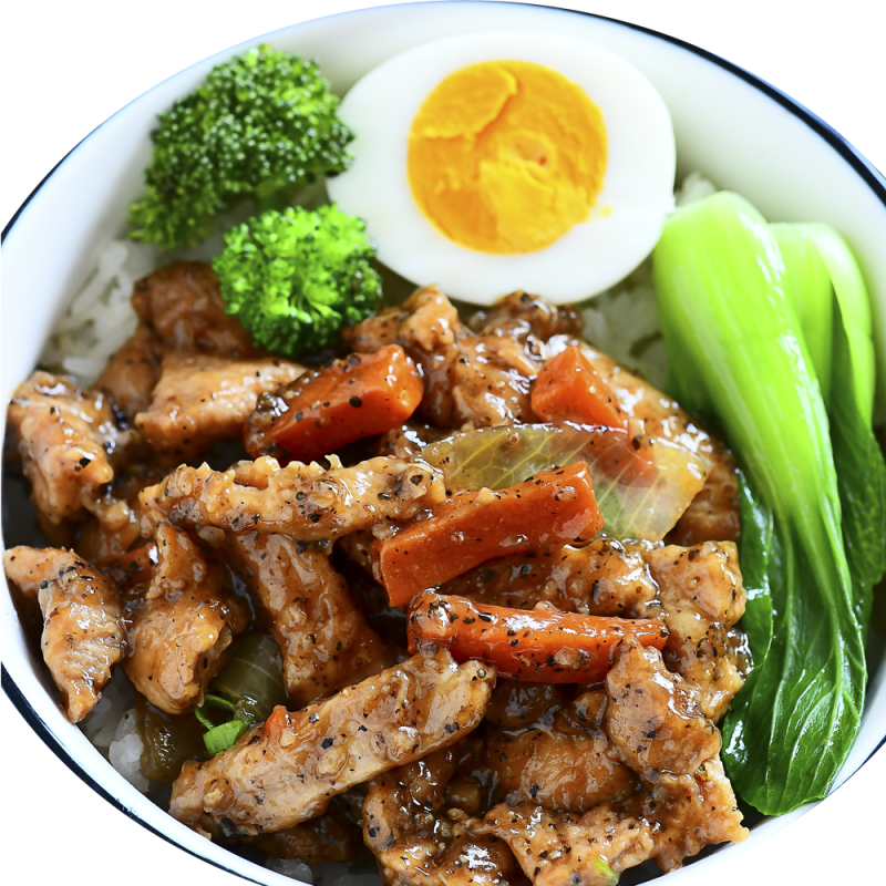 230g Haozhufu Frozen Ready to Eat Food Black Pepper Chicken Nuggets Fast Meal for Commercial Use