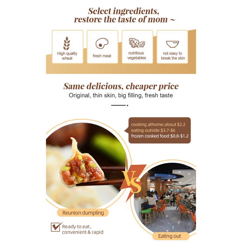 Popular Products 2023 Original Flavor Private Label High Quality Dumpling Famous China Food for Chain Store