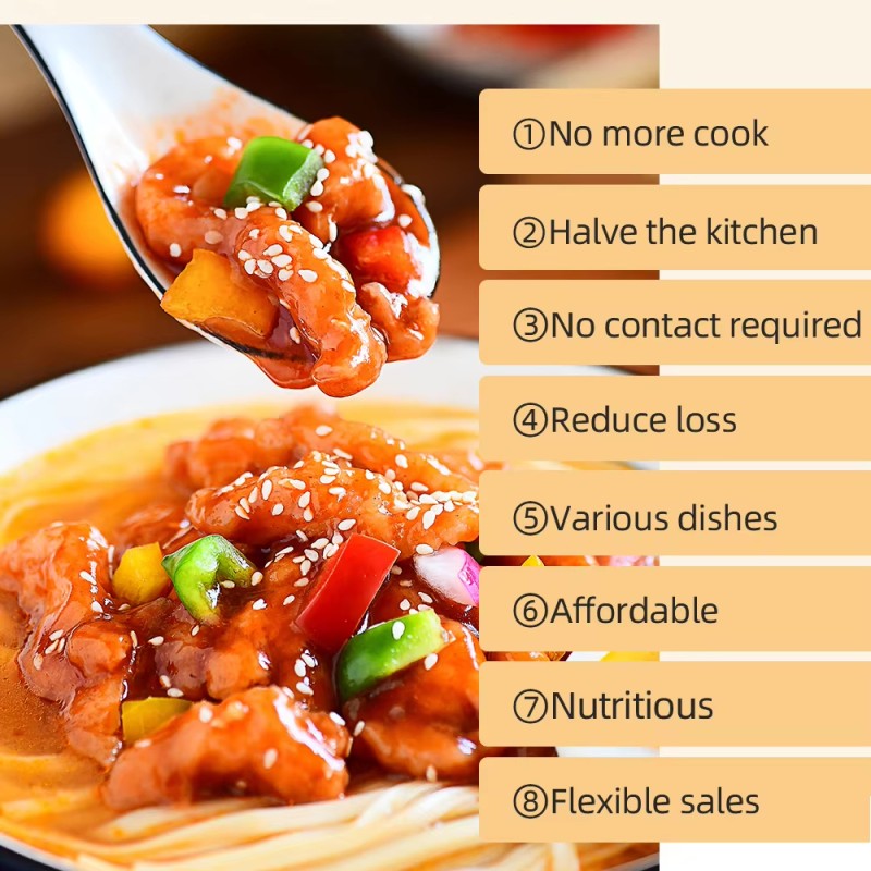 Ready to Eat Meals in Bulk Food Ingredients Frozen Vegetarian Food Sweet and Sour Chicken Prepackaged Dishes Grocery Items Food