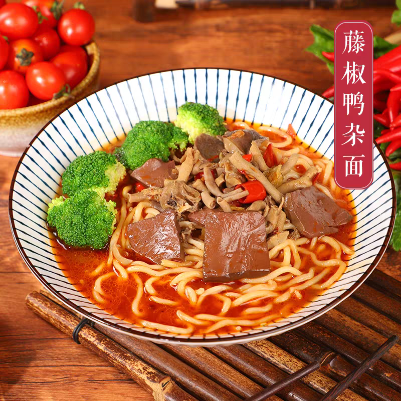 A Dish Served with Noodles Fusion of Ingredients Family Meal Replacement Rich Scene Hot Sales for International Students