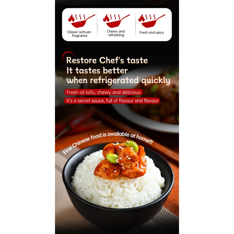 Chinese Top Brand Best Selling Organic 220g Fried Easy to Cook High Nutritional Iprepared Dishes Frozen Food for Self-heating