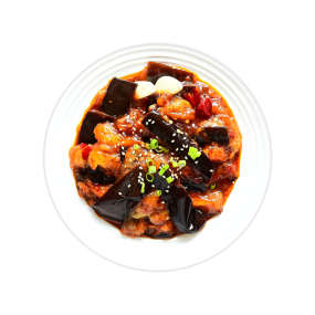 Free Samples Eggplant With Garlic Sauce New Food and Beverage Fresh Ingredients Diet Solution Party Cuisine Exercise Meal