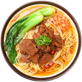 A Dish Served with Noodles Fusion of Ingredients Family Meal Replacement Rich Scene Hot Sales for International Students