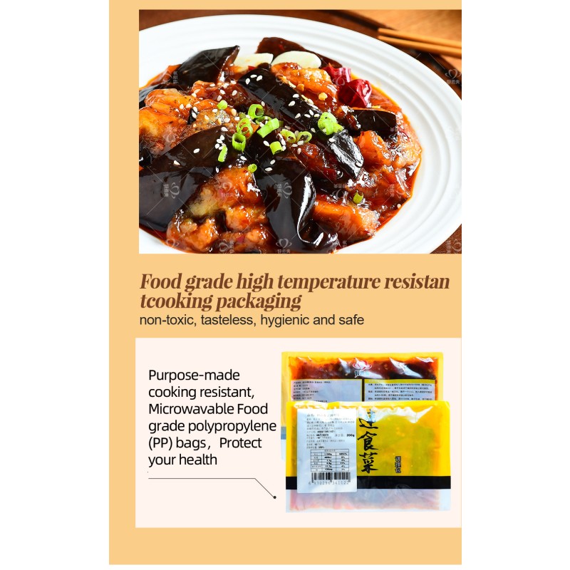 Free Samples Prepared Dishes HACCP ISO Eggplant With Garlic Sauce Ready to Eat Pre Cooked Food Fast Shipping From China