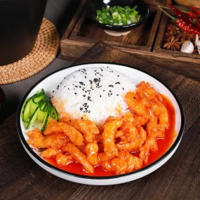 2024 New Products on China Market Frozen Appetizer Edible Chinese Food Sweet Sour Chicken Fast Food Meal Prepackaged Dishes