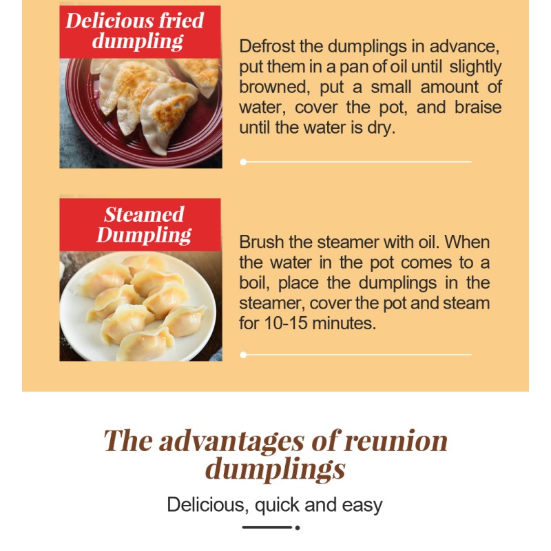 High Quality Private Label Increase Income Healthy Delicious Dumpling Gourmet Food on the Table